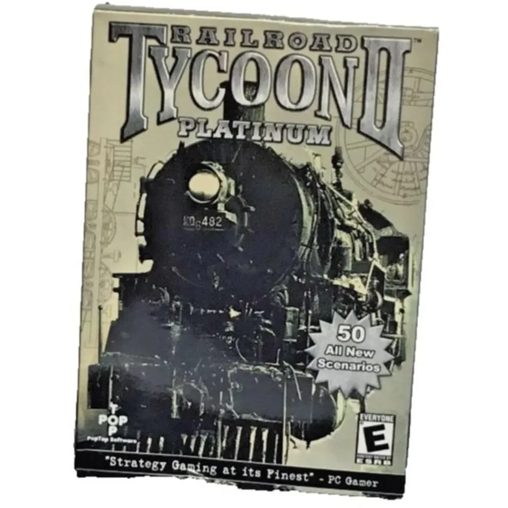 Railroad Tycoon II Platinum PC Game Windows CD-ROM Complete CIB 2002